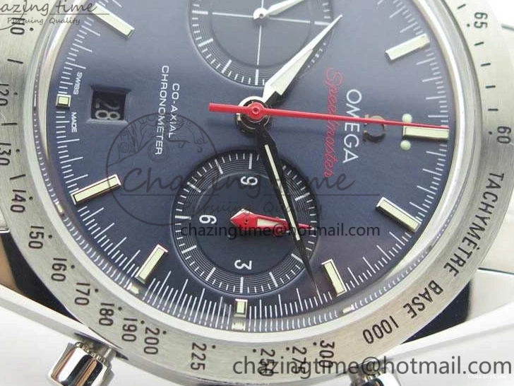 0506 Speedmaster ’57 Co-Axial OMF 1:1 Best Edition Blue Dial White Markers On SS Bracelet A Sustainable 8145